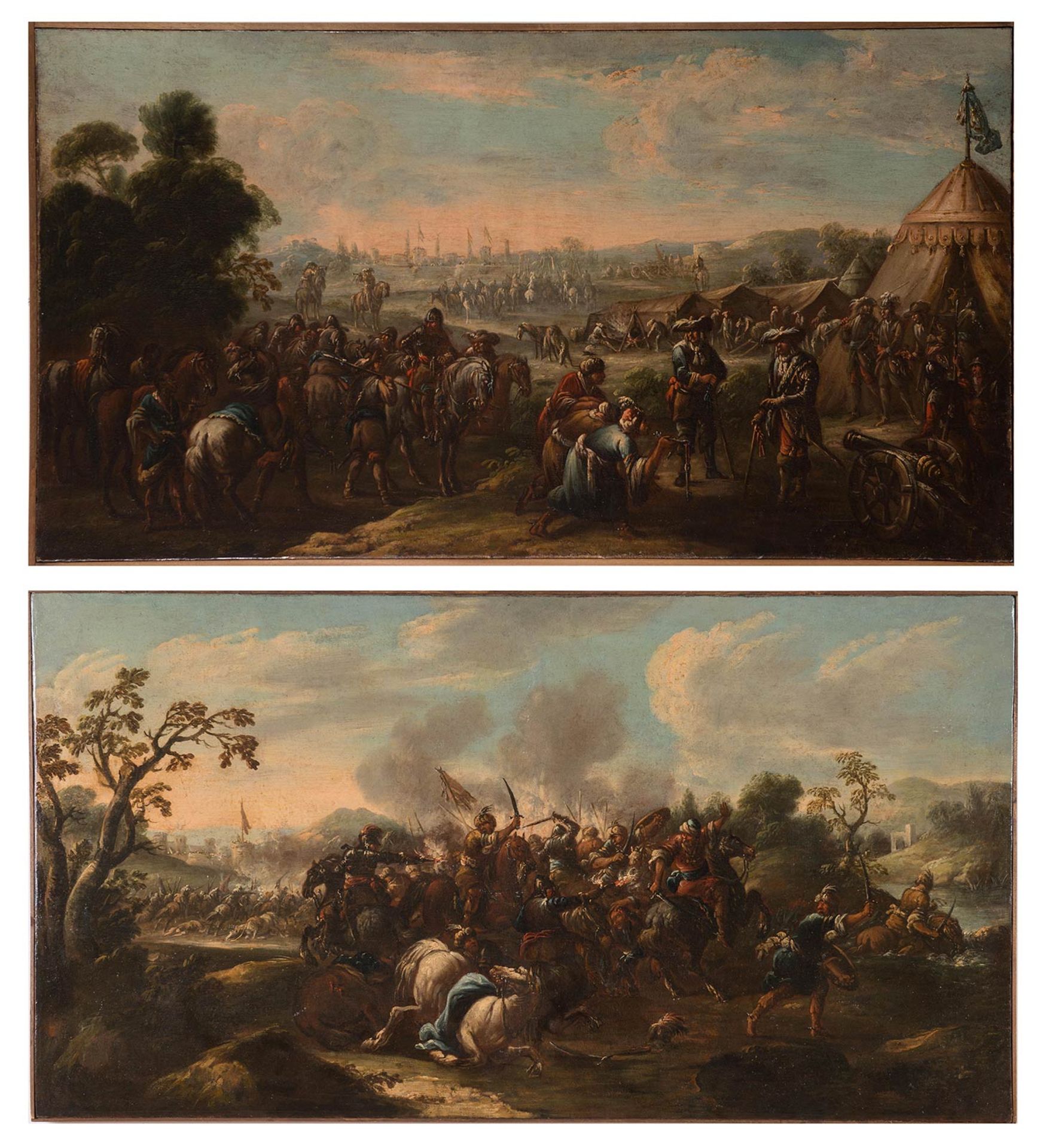 Pietro Graziani (attivo a Napoli nella prima metà del XVIII sec.), attr. a, “Scene di Battaglia”
