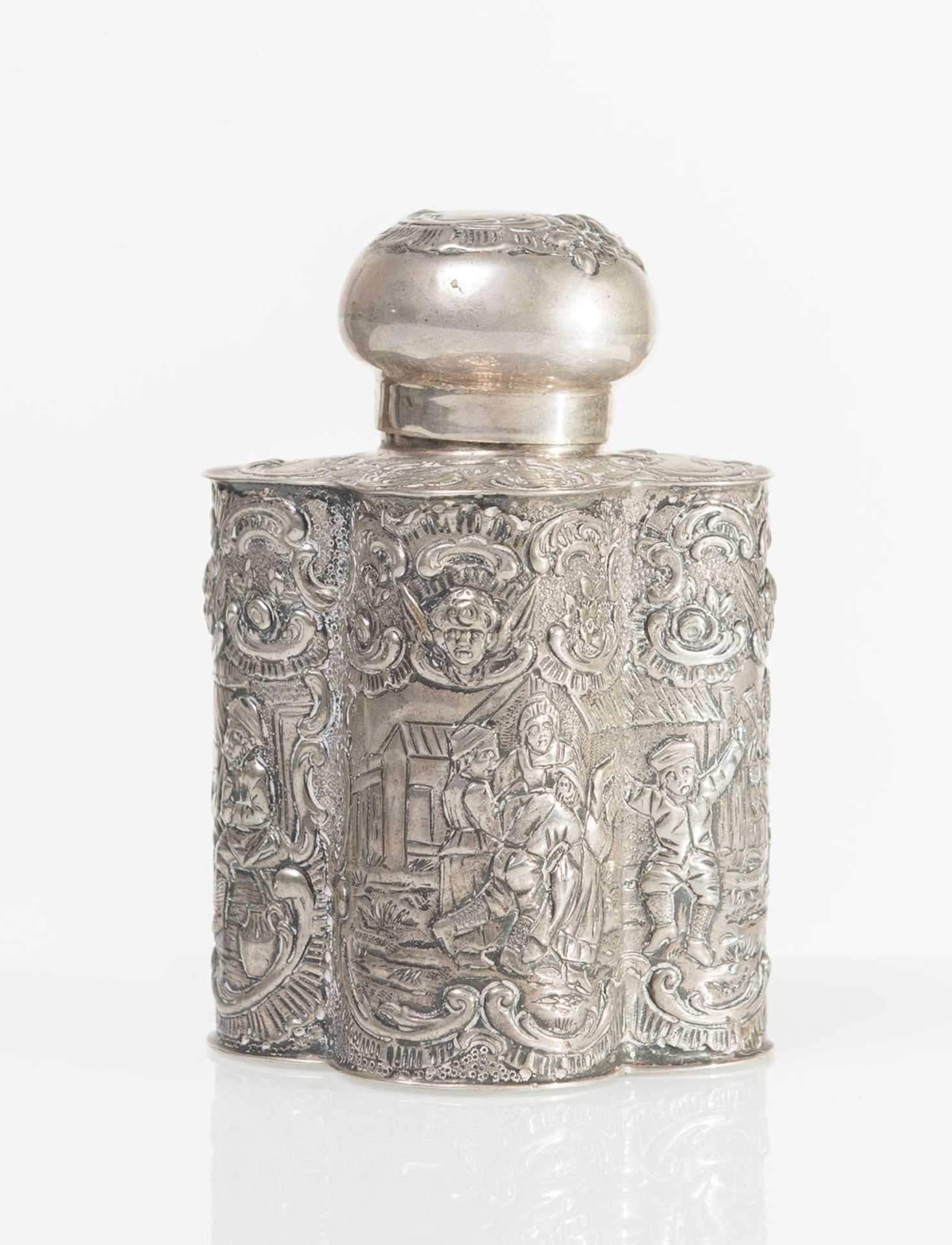 Lotto di due tea caddy in argento, Inghilterra, XX sec. - Image 4 of 5