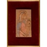 Bassorilievo in terracotta “Madonna con Bambino”, XX sec.