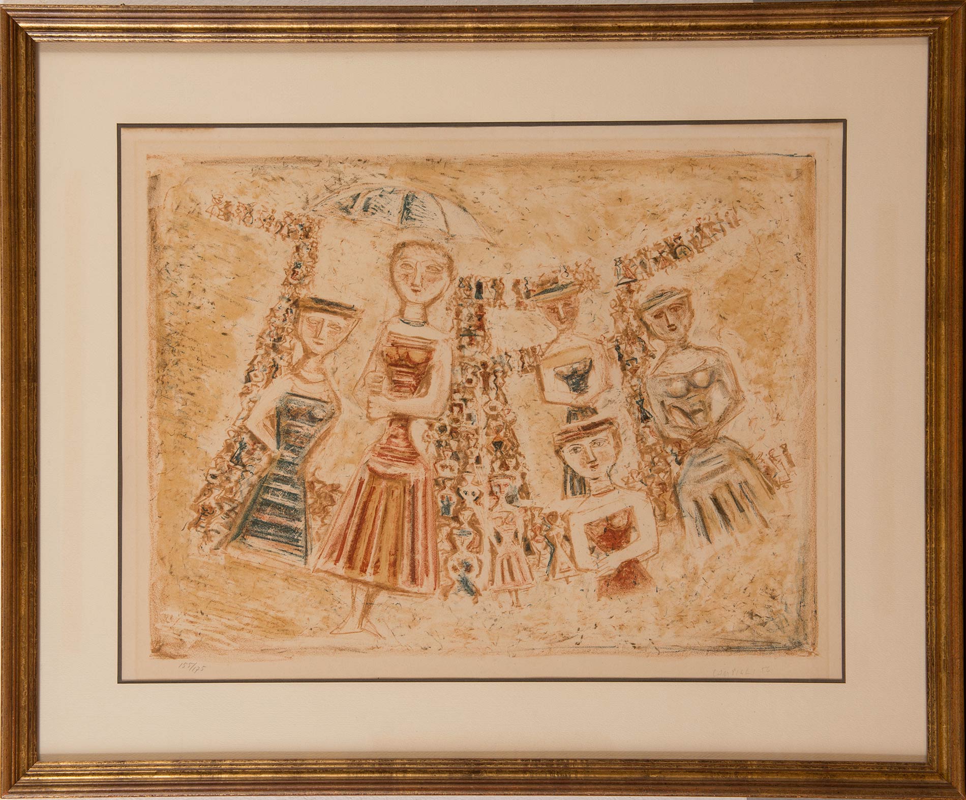 Massimo Campigli (Berlino 1895 – Saint- Tropez 1971), “La rue”, 1956.