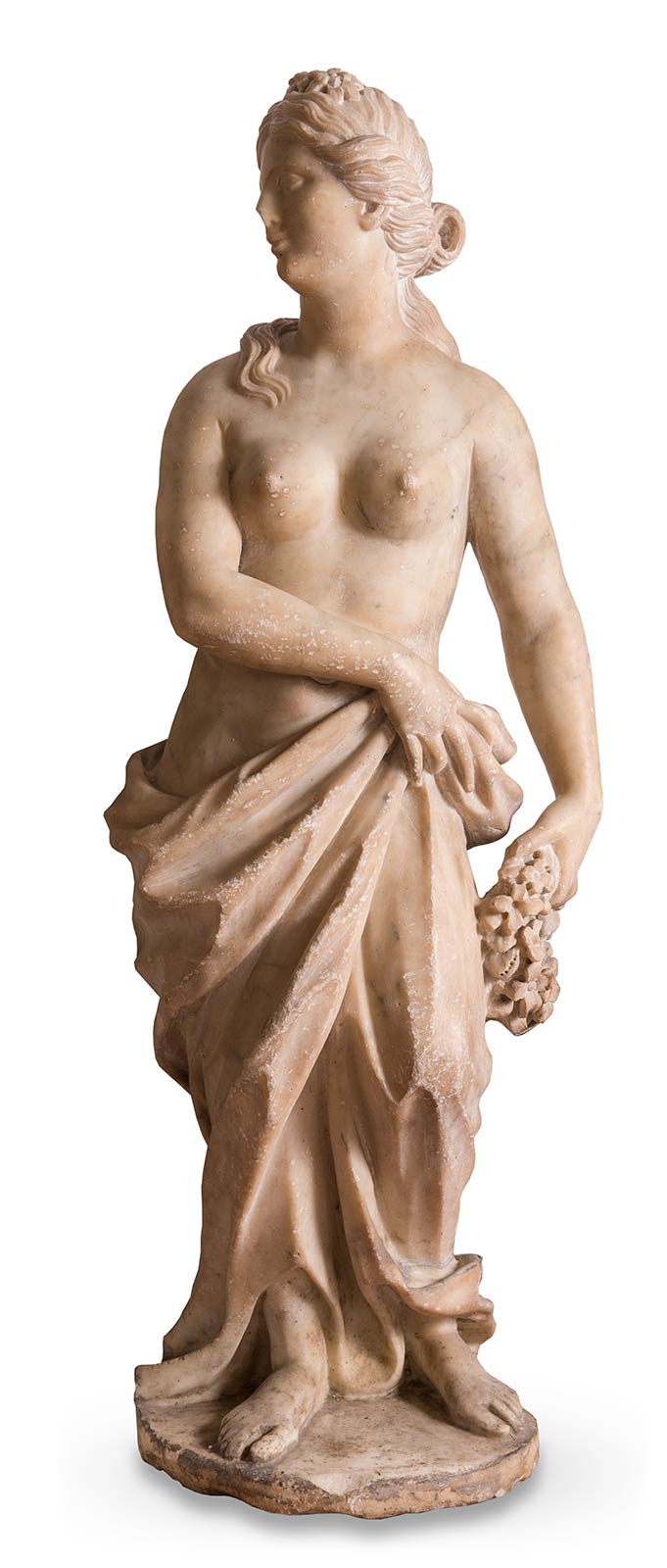 Scultura in marmo bianco, “Flora nuda”, inizio del XIX sec.