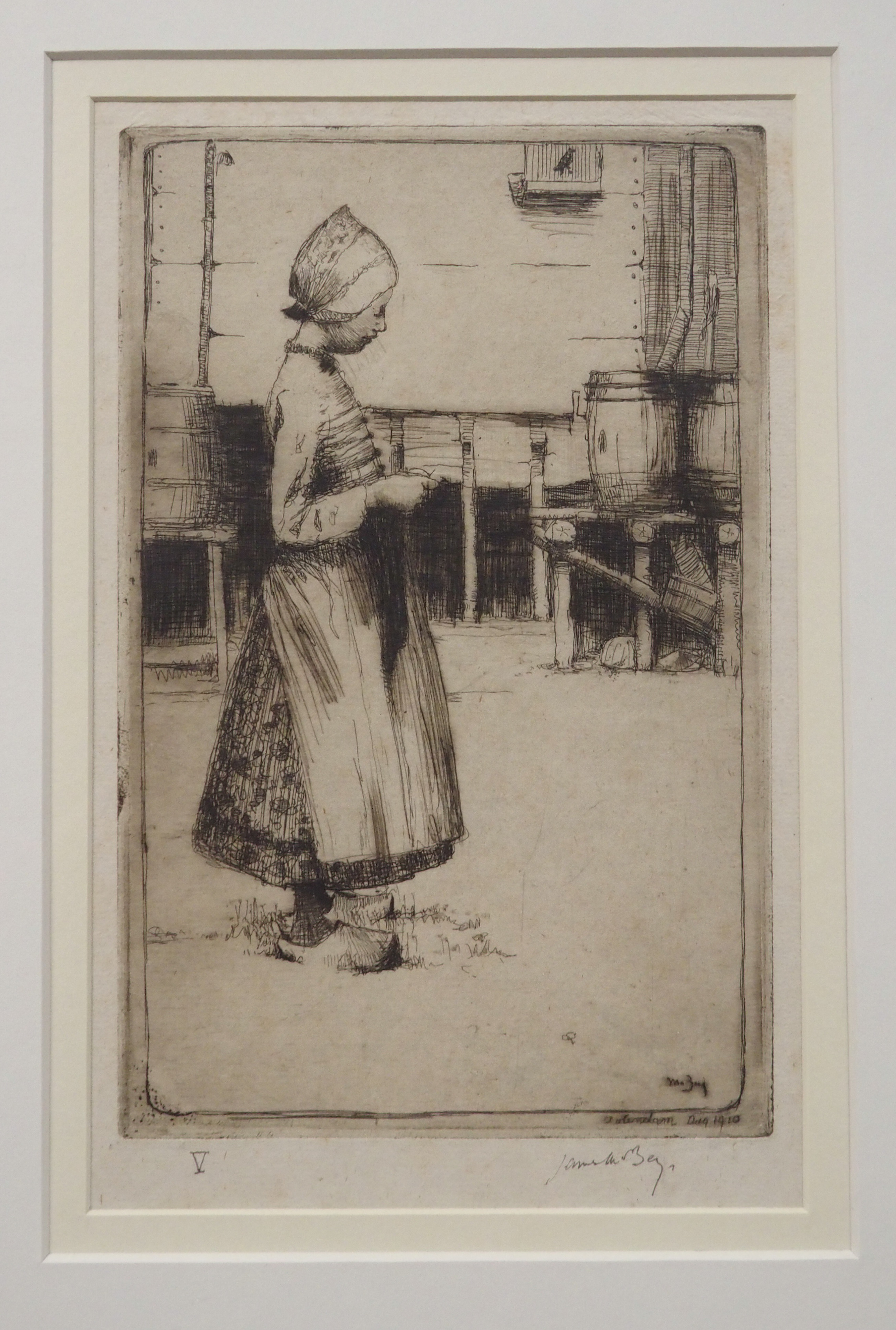 •JAMES MCBEY LLD (1883-1959) VOLENDAM AUG. 1910 Drypoint etching, signed and numbered V, 18 x 11.5cm - Image 3 of 10