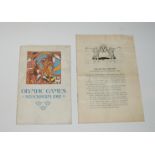OLYMPIC GAMES STOCKHOLM 1912 INFORMATION BROCHURE with pre-order Official Report brochure (2)