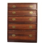A HENNING KORCH DANISH ROSEWOOD DWARF CHEST with five graduating drawers, 60cm high x 45cm wide x