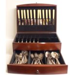 A PART SET OF SILVER CUTLERY maker's mark GE & AE, Sheffield 1922 comprising; twelve tablespoons,