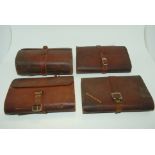 A COLLECTION OF FLIES AND LURES including four leather fly wallets, alloy fly boxes, lures etc