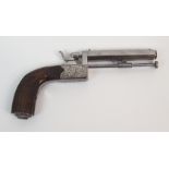 AN EARLY 19TH CENTURY BELGIAN PERCUSSION TARGET PISTOL by Lassence-Ronge a Liege, the 12cm long