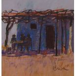 •GEORGE DEVLIN RSW, RGI (SCOTTISH 1937-2014) NOON IN THE SIERRA Pastel, signed, 16.5 x 16cm (6 1/2 x