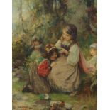 THOMAS BROMLEY BLACKLOCK (SCOTTISH 1863-1903) LITTLE PRINCESSES Oil on canvas, signed and dated
