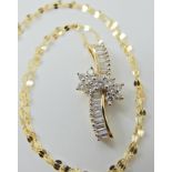 AN ILLIANA DESIGNED 18CT YELLOW GOLD DIAMOND PENDANT estimated approx diamond content 0.50cts,