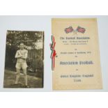 OLYMPIC GAMES 1912: AN ITINERARY CARD FOR ASSOCIATION FOOTBALL and black and white postcard of