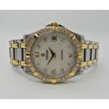 A GENTS CONCORD SARATOGA SL WRISTWATCH in gold and stainless steel with diamond set bezel and