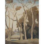 •ERIC SLATER (BRITISH 1896-1963) AUTUMN Coloured woodblock, signed, inscribed with title and dated