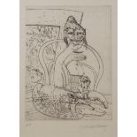 •JOHN BELLANY CBE, RA, HRSA, LLD (LON) (SCOTTISH 1942-2103) VIN EXTRAORDAIRE Etching, signed