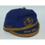 A BLUE SCOTLAND V. IRELAND AND ENGLAND INTERNATIONAL CAP, 1938-39 In the match against Ireland