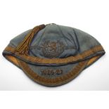 A BLUE SCOTLAND V. WALES AND ENGLAND INTERNATIONAL CAP, 1926-27 sun faded to one side In the match