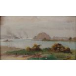 WILLIAM HARDIE HAY (BRITISH 1859-1934) DUMBARTON CASTLE FROM BOWLING Oil on panel, signed, 11.5 x