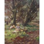 DAVID FULTON RSW (SCOTTISH 1848-1930) SPRINGTIME Oil on canvas, signed, 51 x 40.5cm (20 x 16")