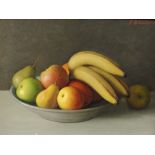 •JOHN BULLOCH SOUTER (SCOTTISH 1890-1972) STILL LIFE OF FRUIT Oil on board, signed and dated (19)68,