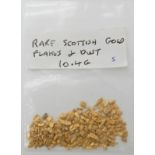 10.4GMS OF RARE SCOTTISH ALLUVIAL GOLD from the Mike Jones collection, a member of The British