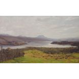 ALEXANDER BROWNLIE DOCHARTY (SCOTTISH 1862-1940) LOCH LOMOND Oil on canvas, signed, 56 x 91.5cm (