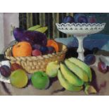 •WILLIAM CROSBIE RSA, RGI (SCOTTISH 1915-1999) STILL LIFE OF FRUIT Oil on board, signed and dated