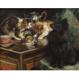 FANNIE MOODY SWA (BRITISH 1861-1948) MISCHIEVOUS FRIENDS Oil on canvas, signed, 51 x 63.5cm (20 x