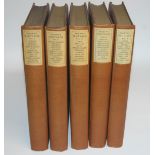 THE LIVES OF THE NOBLE GRECIANS & ROMANS BY PLUTARKE in five volumes, 1929 (5) Condition Report: