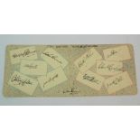 A PAGE OF SCOTTISH INTERNATIONAL PLAYERS AUTOGRAPHS FROM 1900 including Harry Rennie, Neil Gibson,