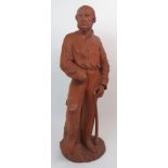 A 19TH CENTURY ENGLISH SCHOOL TERRACOTTA STATUE OF WILLIAM EWART GLADSTONE (1809-1898) modelled