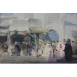 •JAMES MCBEY LLD (SCOTTISH 1883-1959) MOROCCO Oil on canvas laid on board, signed, inscribed with