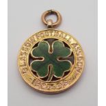 A 9CT GOLD AND ENAMEL GLASGOW FOOTBALL ASSOCIATION WINNERS MEDAL the obverse inscribed Glasgow