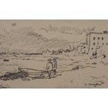 GEORGE LESLIE HUNTER (SCOTTISH 1877-1931) LARGO Pen and ink, signed, 12 x 19.5cm (4 3/4 x 7 3/4")