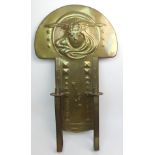 •MARION HENDERSON WILSON (1869-1956) GLASGOW STYLE BRASS WALL SCONCE circa 1900, embossed with a