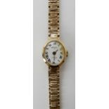 A 9ct gold ladies Rotary watch, length 17cm, weight including mechanism 14.5gms Condition Report: