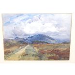 A B GILLESPIE Achnacree Moss, Benderloch, signed, watercolour, 25 x 35cm Condition Report: Available