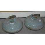 A pair of curling stones Condition Report: Available upon request