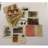 A lot comprising assorted wartime RAF photographs, two German postcards, an enlistment notice, an