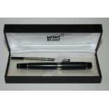 A cased ball point pen stamped Mont Blanc and pen and pencil cased set Condition Report: Available