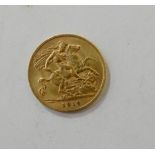A gold half sovereign, 1912 Condition Report: Available upon request