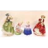 Four Royal Doulton figures to include 'Mary Mary' HN2044, 'Marie' HN1370, 'Buttercup' HN2309 and '