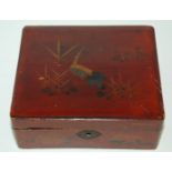 Three various decorative boxes and a lacquered example, 22cm wide and smaller (4) Condition