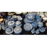 A collection of Wedgwood blue jasper ware including a teaset comprising six cups, saucers and