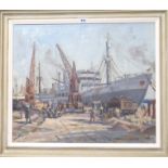 AILEEN MARY ELLIOTT RWS, NS, RSMA, Leonion at Falmouth, signed, oil on canvas, 50 x 59cm and with