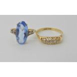 An 18ct gold five stone diamond ring, with an estimated diamond content of 0.25cts, size T1/2,