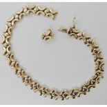 A 14k gold Italian made decorative bracelet (af) length 19.5cm, weight 11.8gms Condition Report: