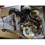 A box full of costume jewellery to include Fiorelli Condition Report: Available upon request