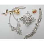 Diamante jewels and other items Condition Report: Available upon request