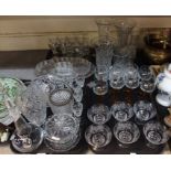 A Glengoyne glass still decanter, an Edinburgh crystal vase, and assorted other cut glass and