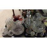 Assorted cut glass and crystal, ceramic posies, various ornaments etc Condition Report: condition